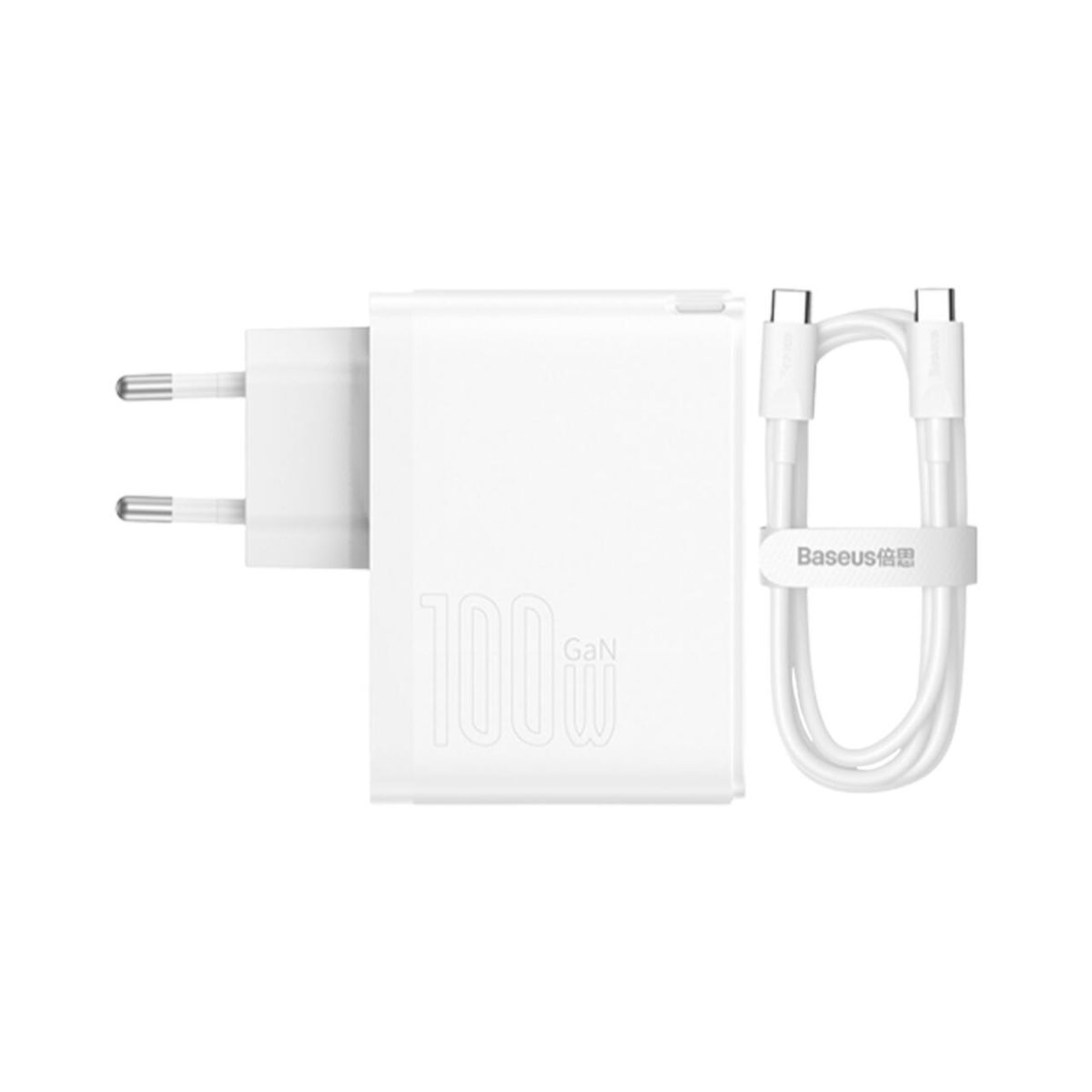 Мережевий зарядний пристрій Baseus GaN5 Pro 2 порта, USB + Type-C 100W Белый (CCGP090202)