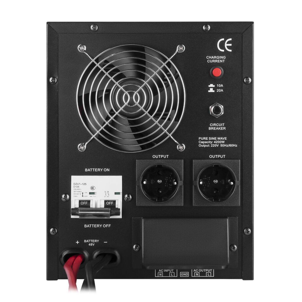 ДБЖ з правильною синусоїдою 48V LPY-B-PSW-6000VA+(4200Вт)10A/20A