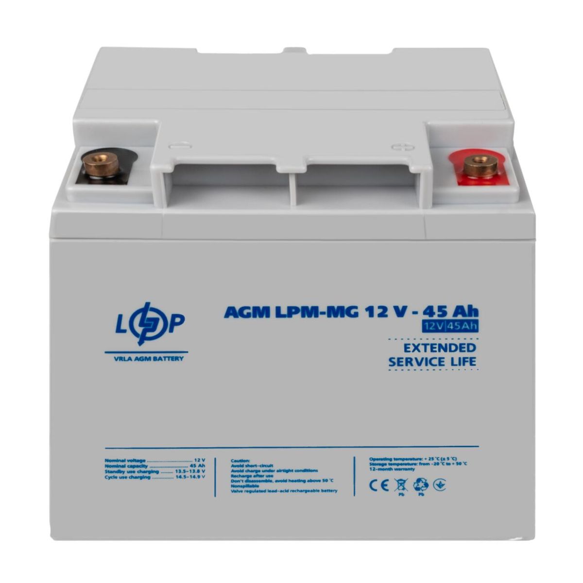 Акумулятор мультигелевий LPM-MG 12V - 45 Ah