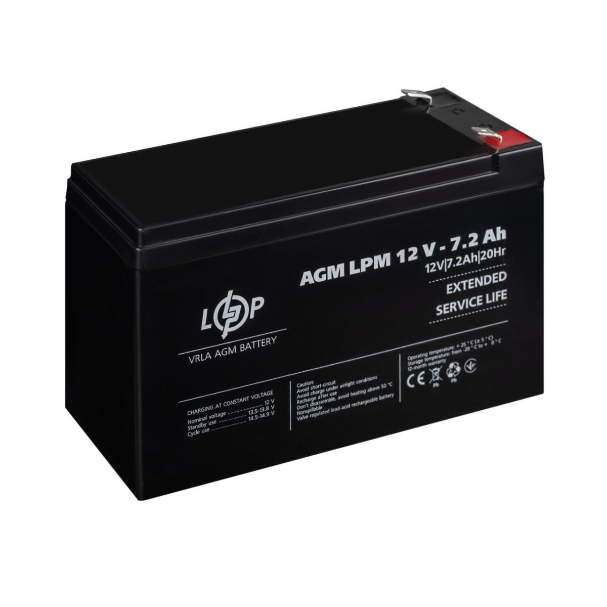 Акумулятор AGM LPM 12V - 7.2 Ah
