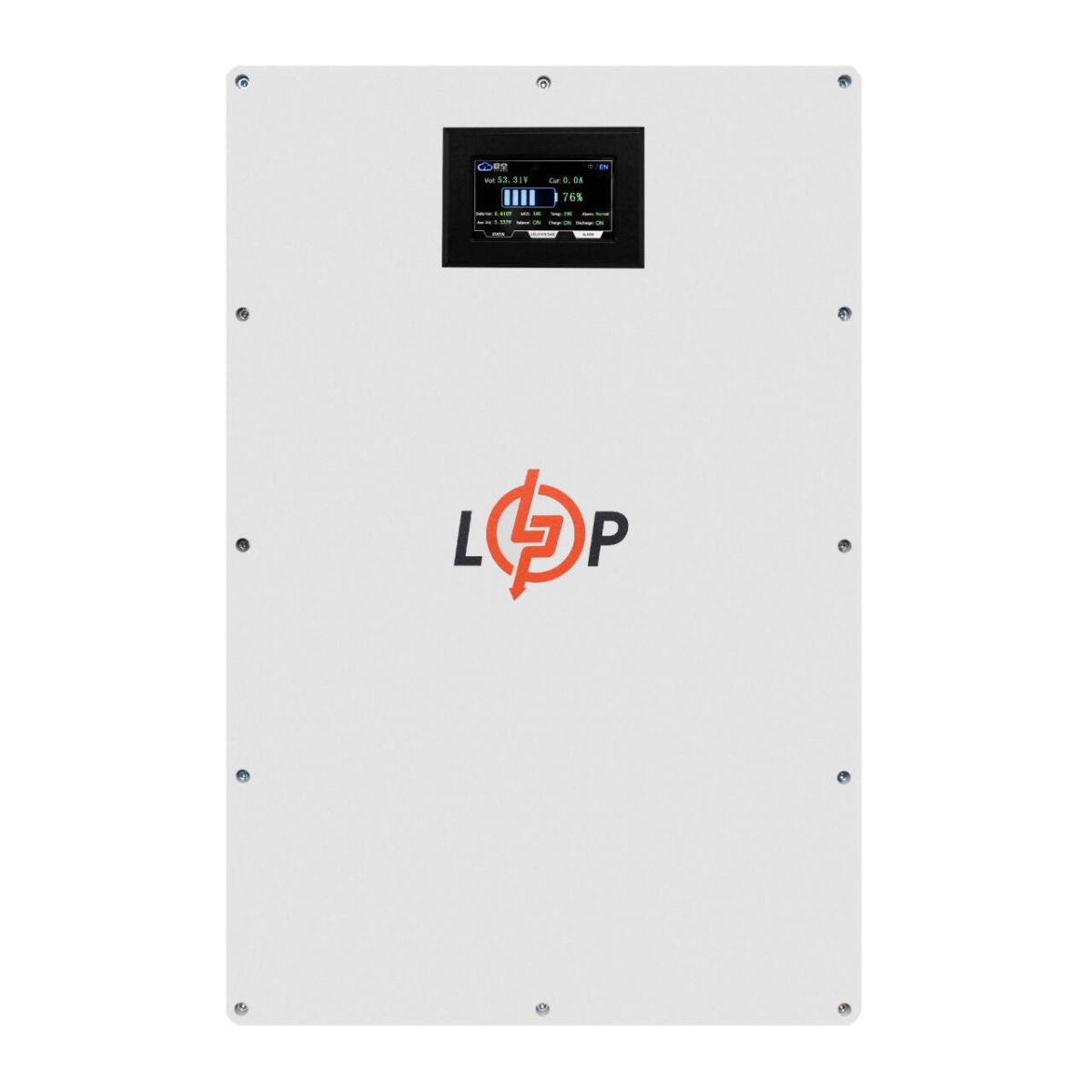 Акумулятор LP LiFePO4 51,2V - 100 Ah (5120Wh) (BMS 100A/50А) метал LCD Smart RS485/CAN JK настінний