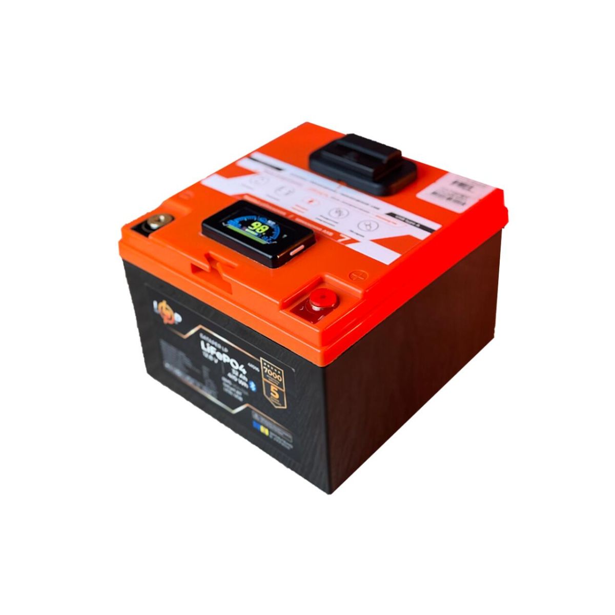 Акумулятор LP LiFePO4 12,8V - 32 Ah (410Wh) (BMS 40А/32A) пластик LCD USB Smart BT