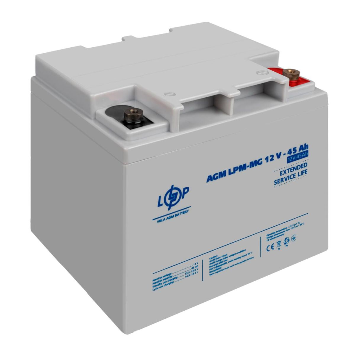 Акумулятор мультигелевий LPM-MG 12V - 45 Ah