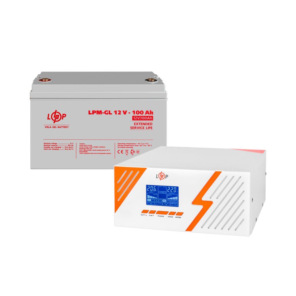 Комплект резервного живлення ДБЖ + гелева батарея (UPS B1500 + АКБ GL 1200Wh)