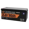 Акумулятор LP LiFePO4 24V (25,6V) - 100 Ah (2560Wh) (Smart BMS 100А) з BT пластик