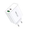 Мережевий зарядний пристрій Remax Kiddy 2 порти, USB + Type-C 65W (RP-U125)