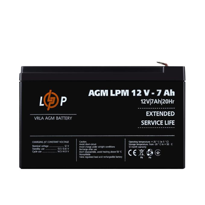 Акумулятор AGM LPM 12V - 7 Ah