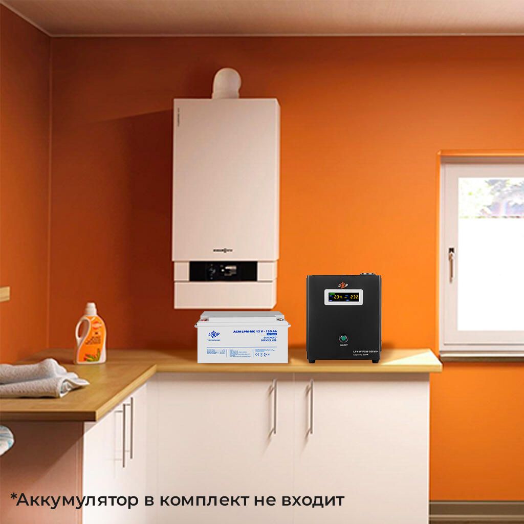 ДБЖ з правильною синусоїдою 12V LPY-W-PSW-500VA+(350Вт)5A/10A