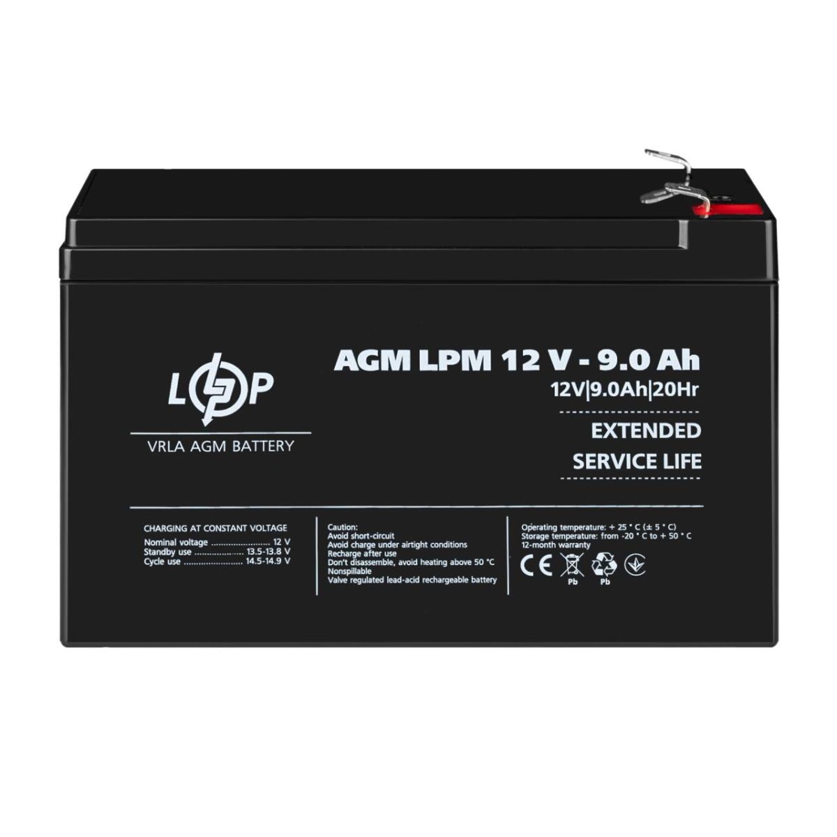Акумулятор AGM LPM 12V - 9 Ah