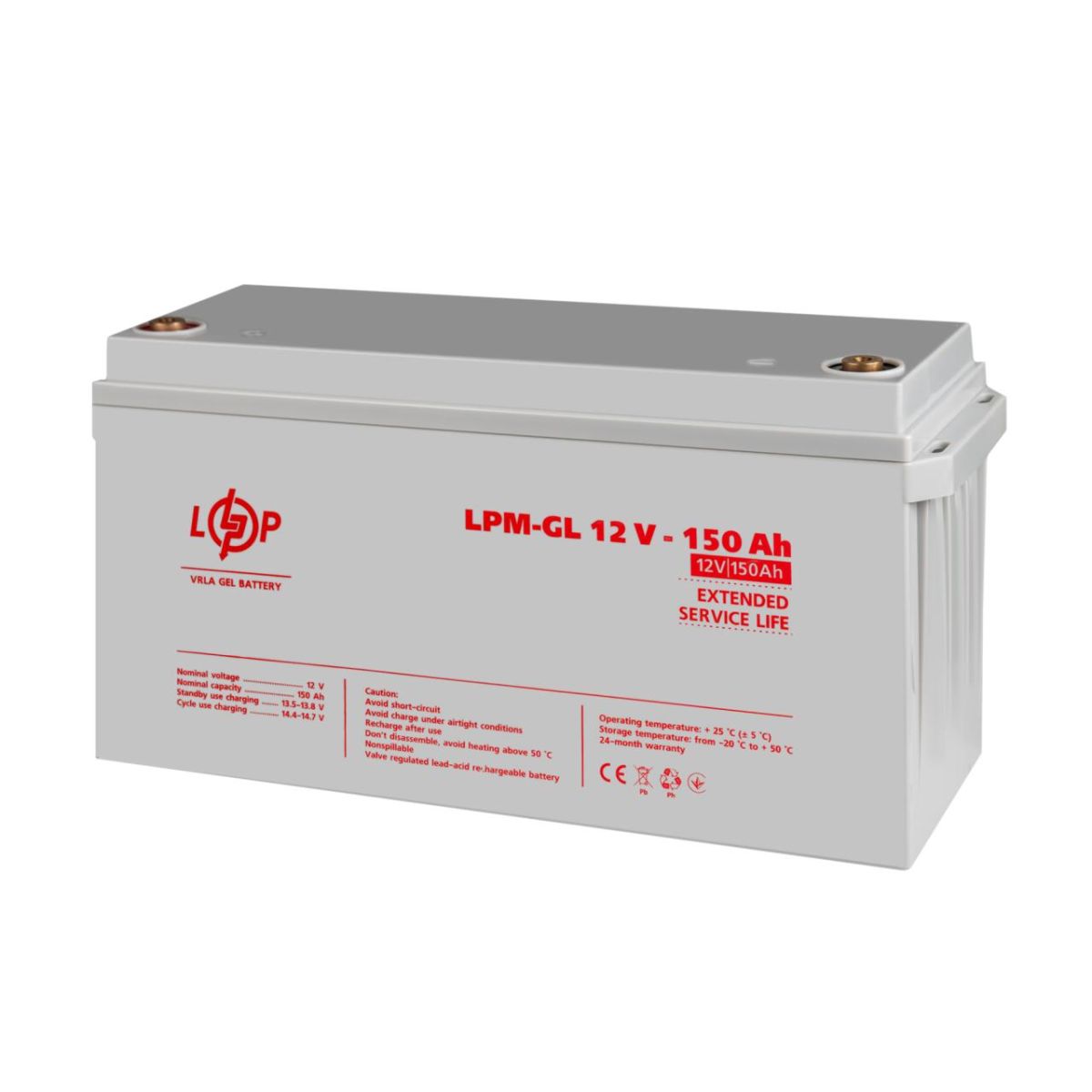 Акумулятор гелевий LPM-GL 12V - 150 Ah