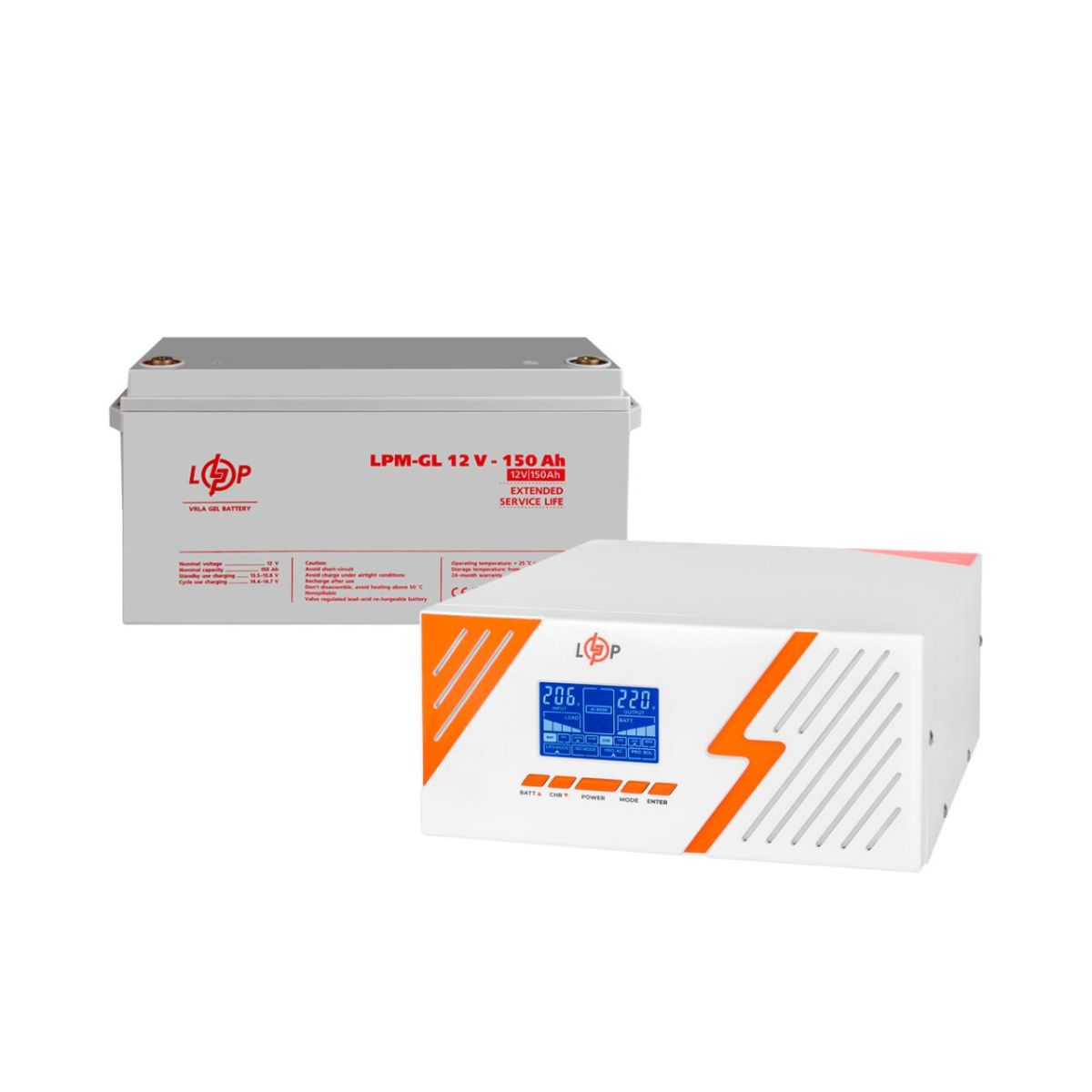 Комплект резервного живлення ДБЖ + гелева батарея (UPS B1500 + АКБ GL 1800Wh)