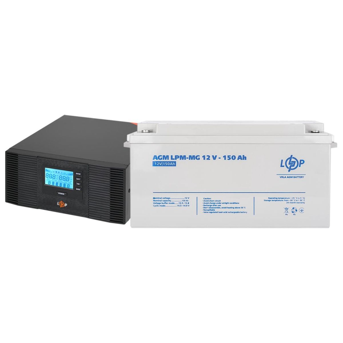 Комплект резервного живлення LP (LogicPower) ДБЖ + мультигелева батарея (UPS B1500 + АКБ MG 1800W)