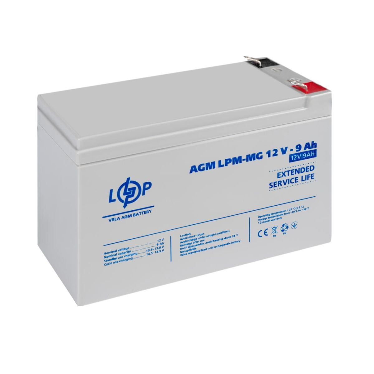 Розпродаж Акумулятор мультигелевий LPM-MG 12V - 9 Ah