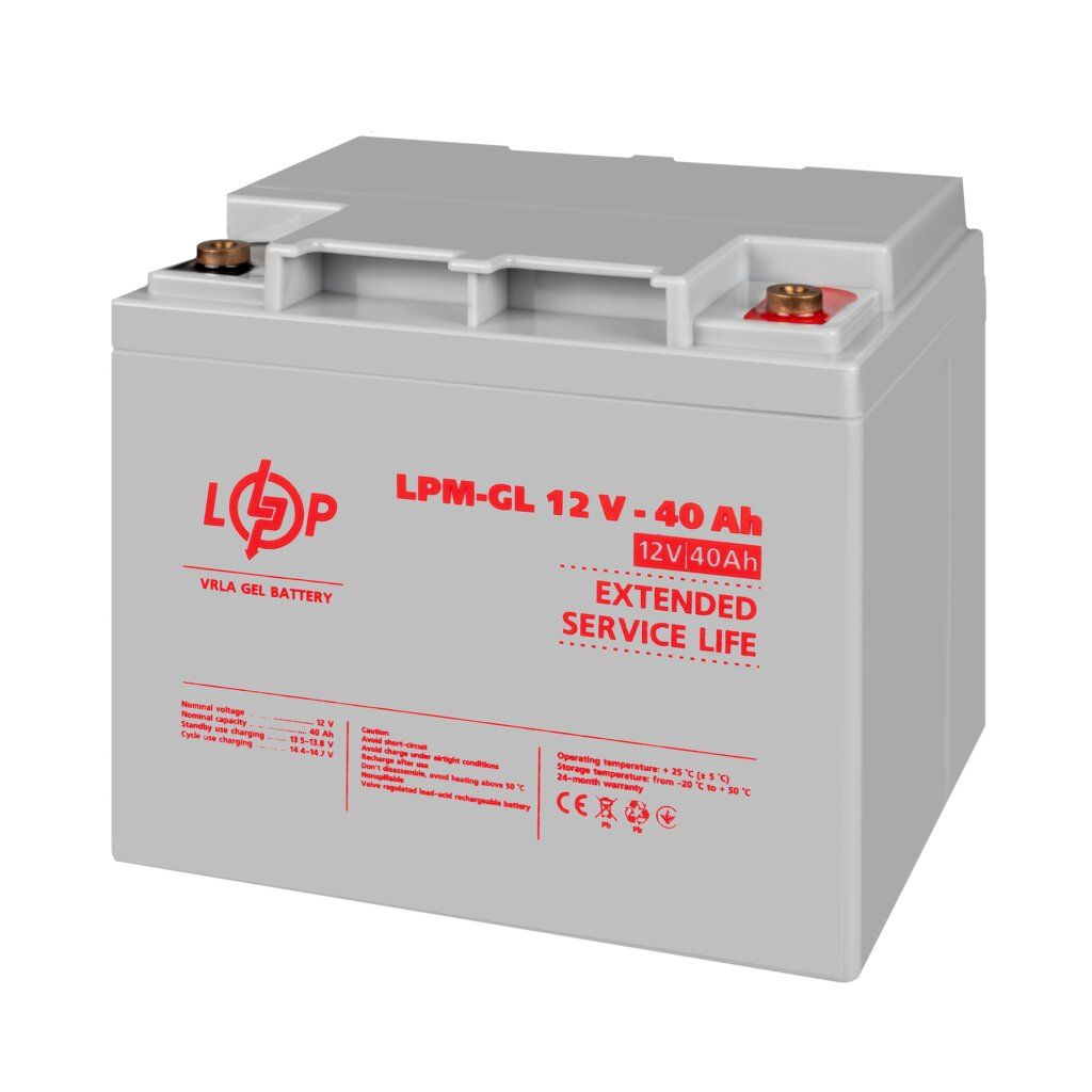 Акумулятор гелевий LPM-GL 12V - 40 Ah