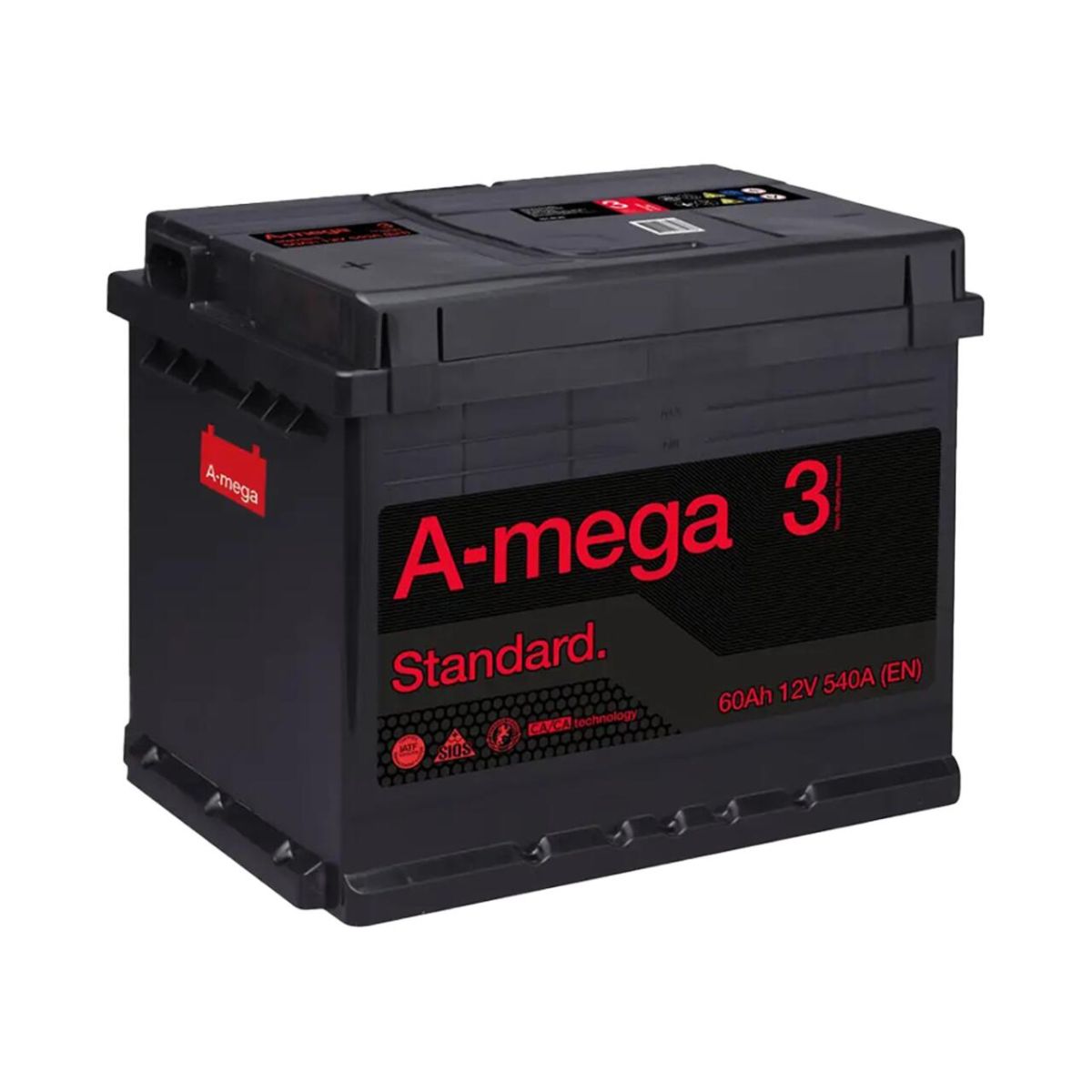 Акумулятор авто Мегатекс A-mega Standard (М3) 6СТ-60-АЗ (лев) ТХП 540