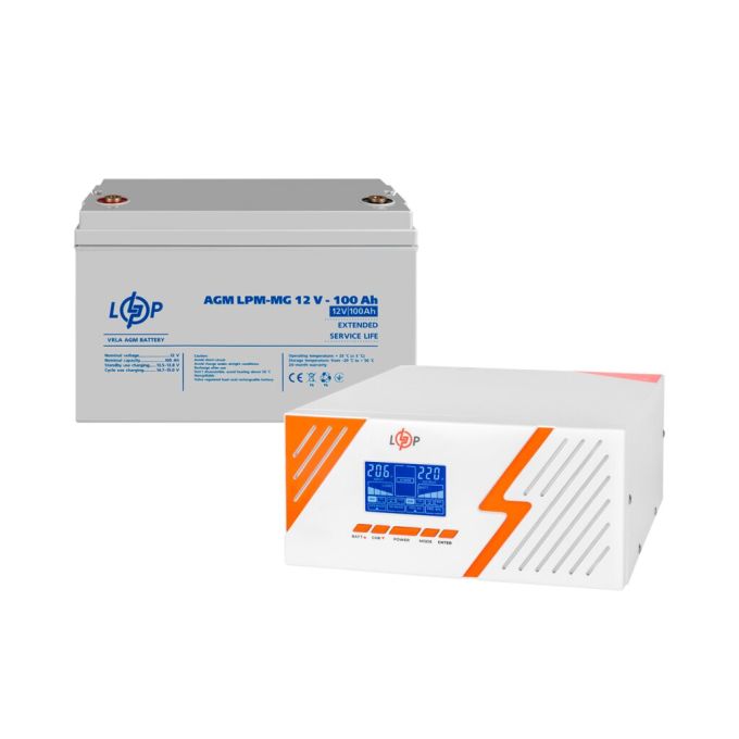 Комплект резервного живлення LP (LogicPower) ДБЖ + мультигелева батарея (UPS B1500 + АКБ MG 1200Wh)