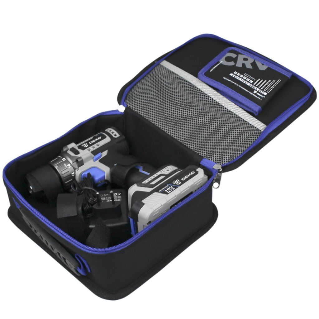 Акумуляторний безщітковий шуруповерт (дриль) DEKO 15924