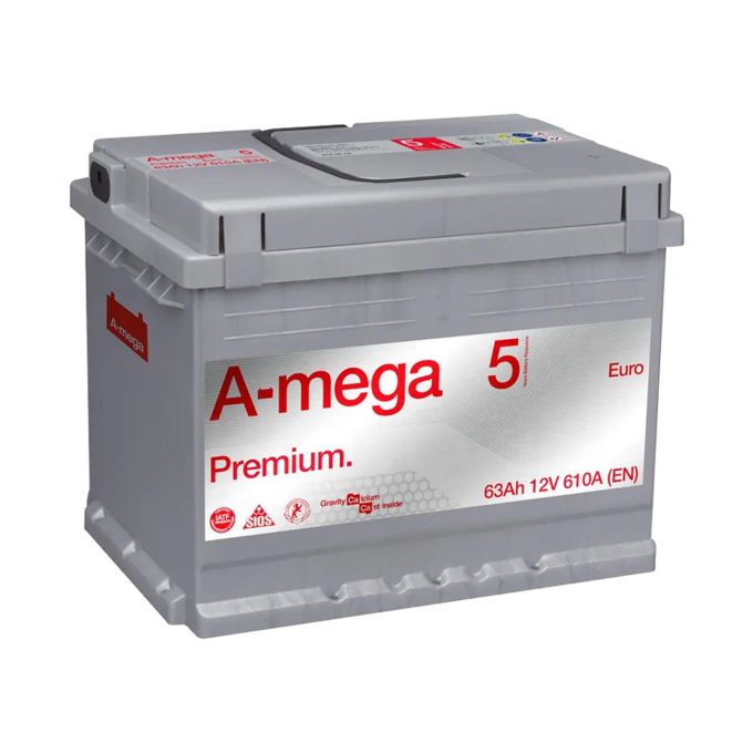 Акумулятор авто Мегатекс A-mega Premium (M5) 6СТ-63-А3 (прав) euro ТХП 610