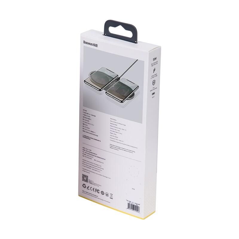 Бездротовий зарядний пристрій Baseus Simple 18W 2 in 1 Crystal (WXJK-A01)