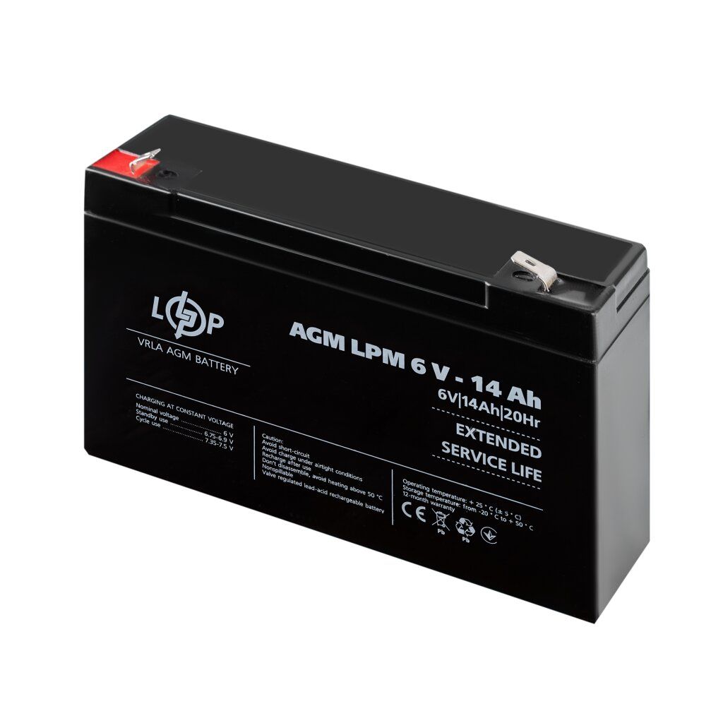 Акумулятор AGM LPM 6V - 14 Ah