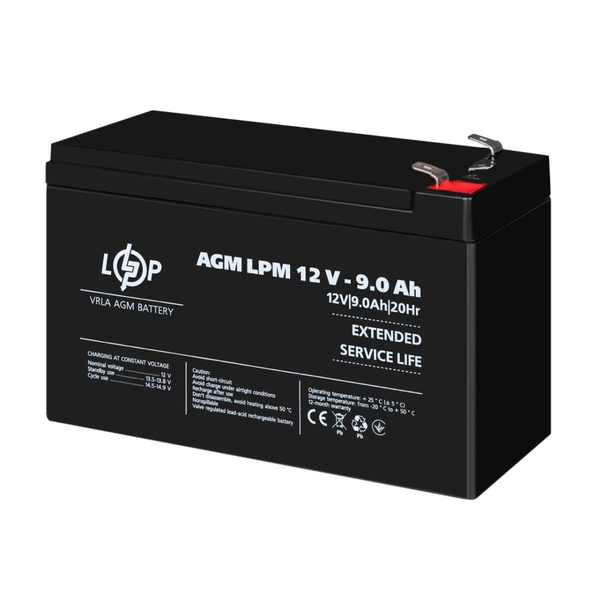 Акумулятор AGM LPM 12V - 9 Ah