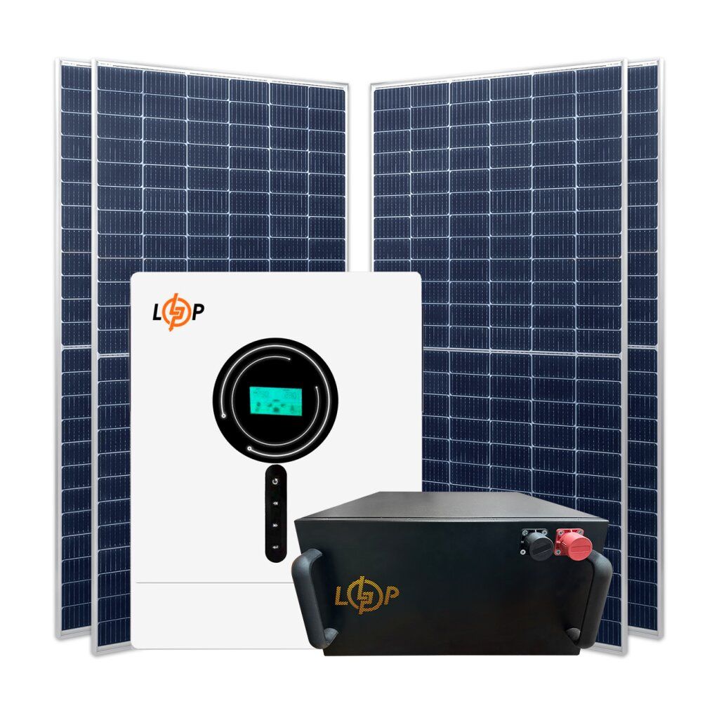 Комплект СЕС 6kW АКБ 5.12kWh (літій) 100Ah Преміум GRID