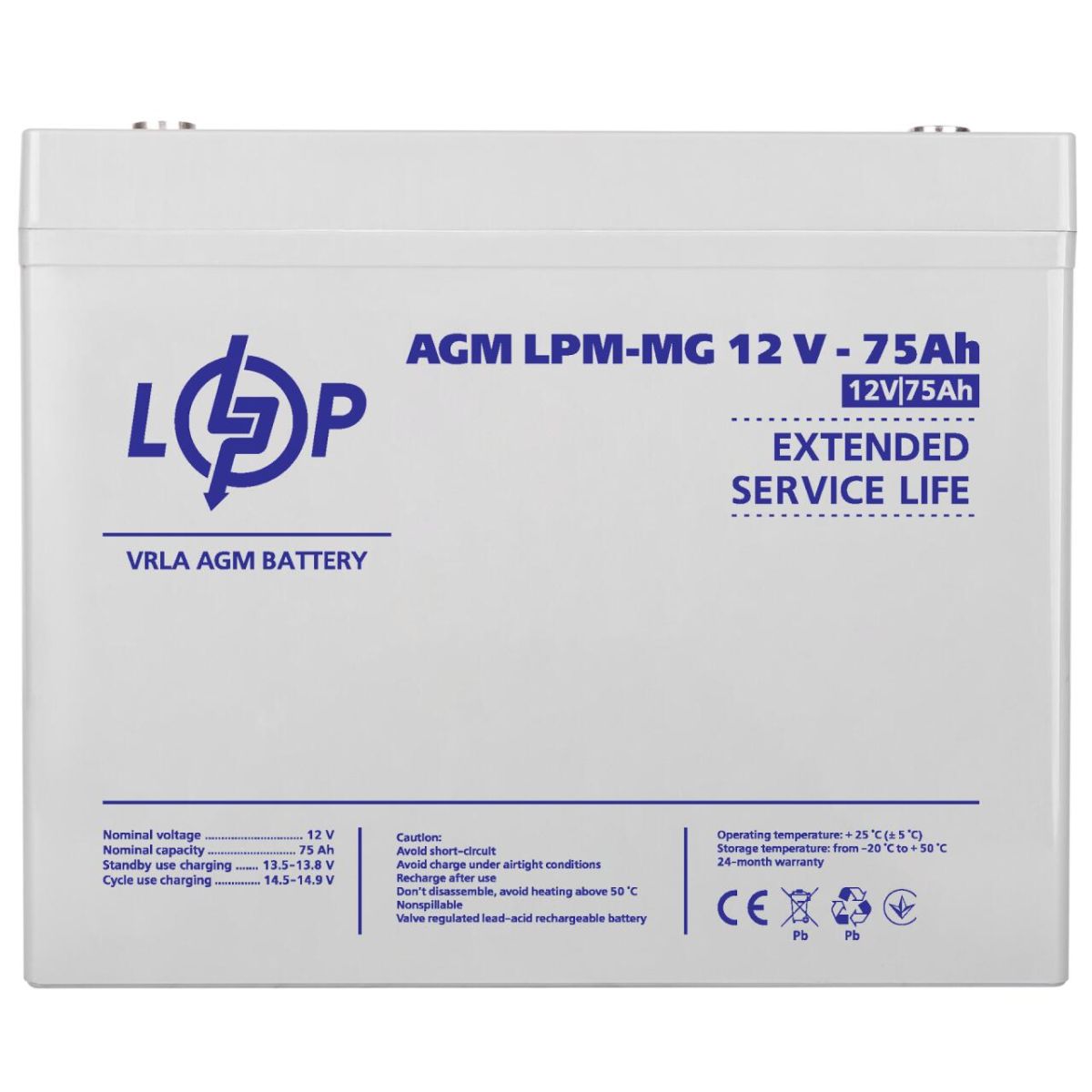 Акумулятор мультигелевий LPM-MG 12V - 75 Ah