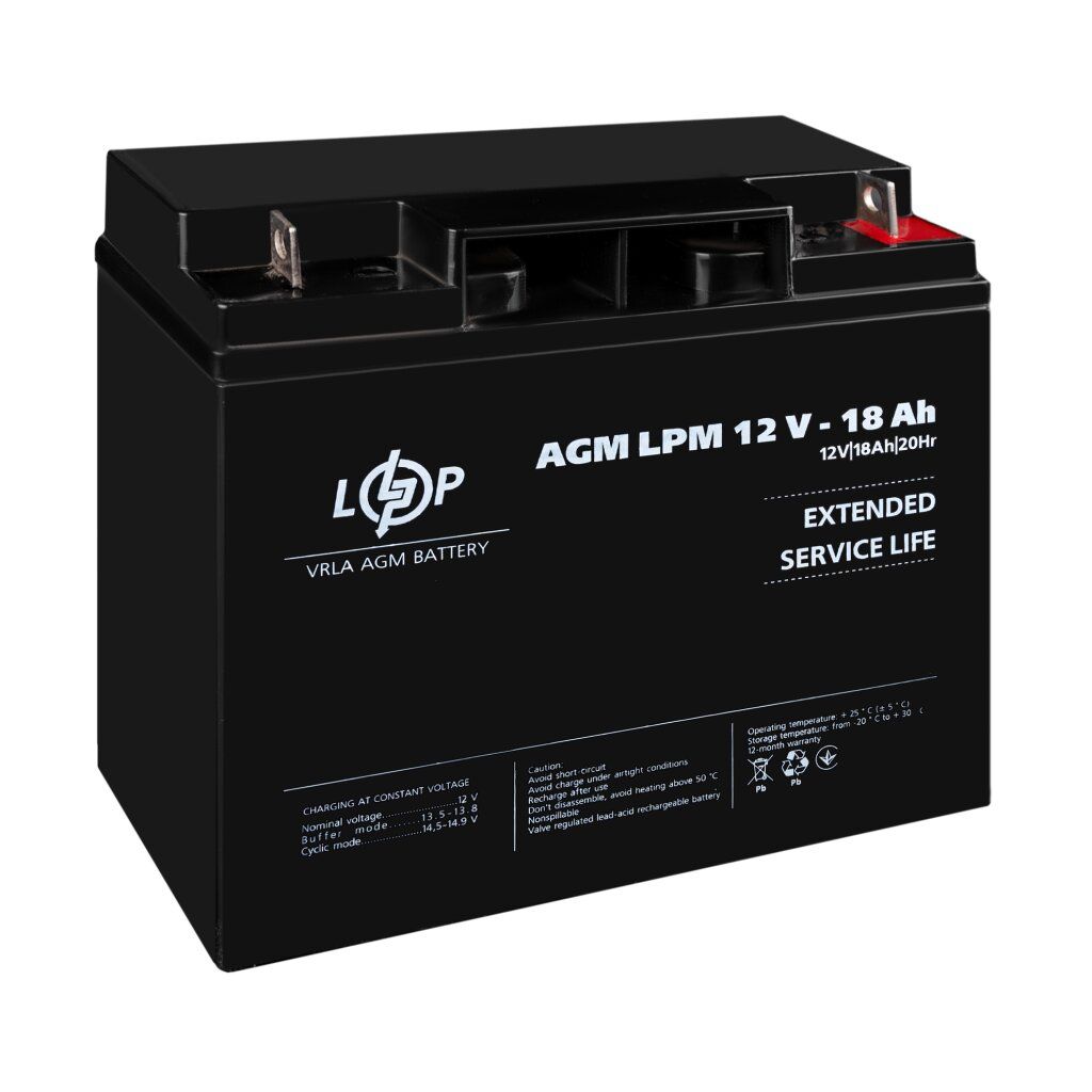 Акумулятор AGM LPM 12V - 18 Ah