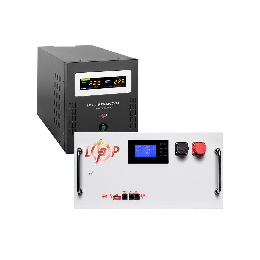 Комплект резервного живлення LogicPower B6000 + літієва (LiFePO4) батарея 16128 Ватт