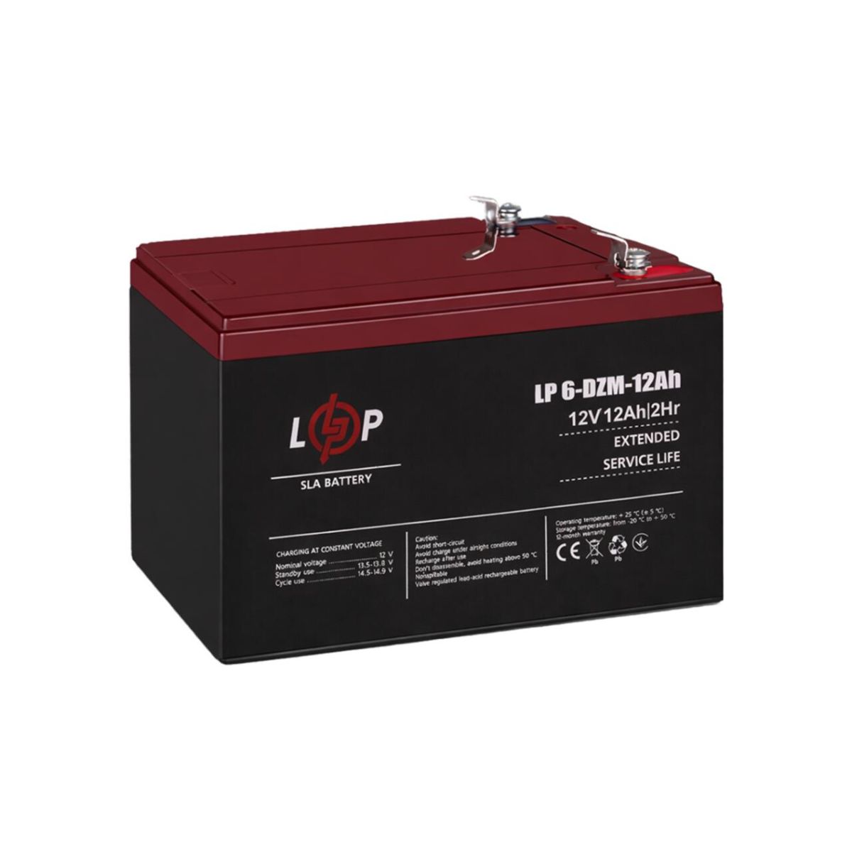 Тяговий свинцево-кислотний AGM акумулятор LP 6-DZM-12 Ah
