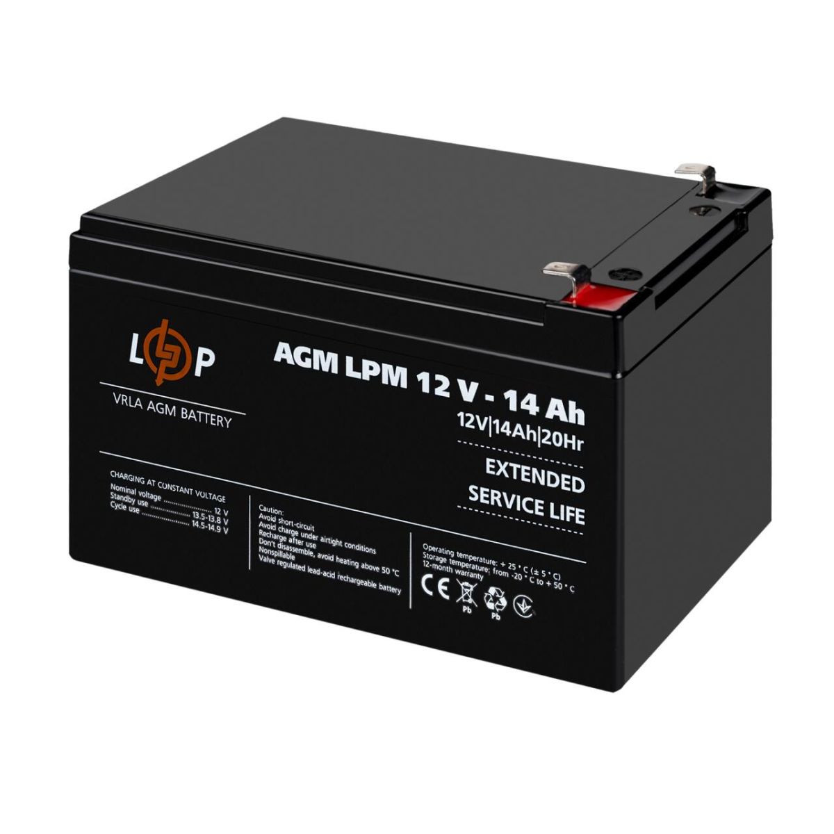 Акумулятор AGM LPM 12V - 14 Ah