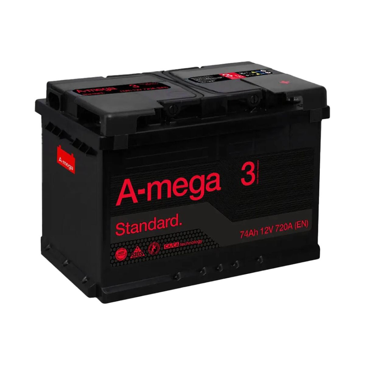 Акумулятор авто Мегатекс A-mega Standard (М3) 6СТ-74-АЗ (лев) ТХП 720