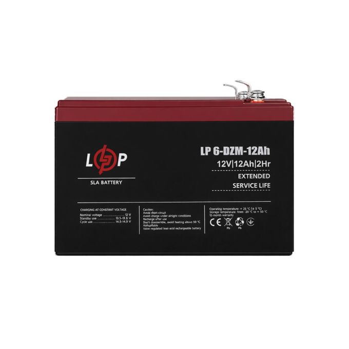 Тяговий свинцево-кислотний AGM акумулятор LP 6-DZM-12 Ah