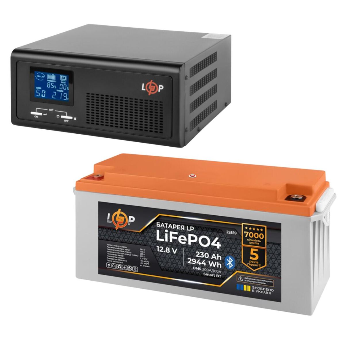 КРЖ LogicPower B1000 + літієва (LiFePO4) батарея 2944 Ватт (19407+ 25559 230 Ah)