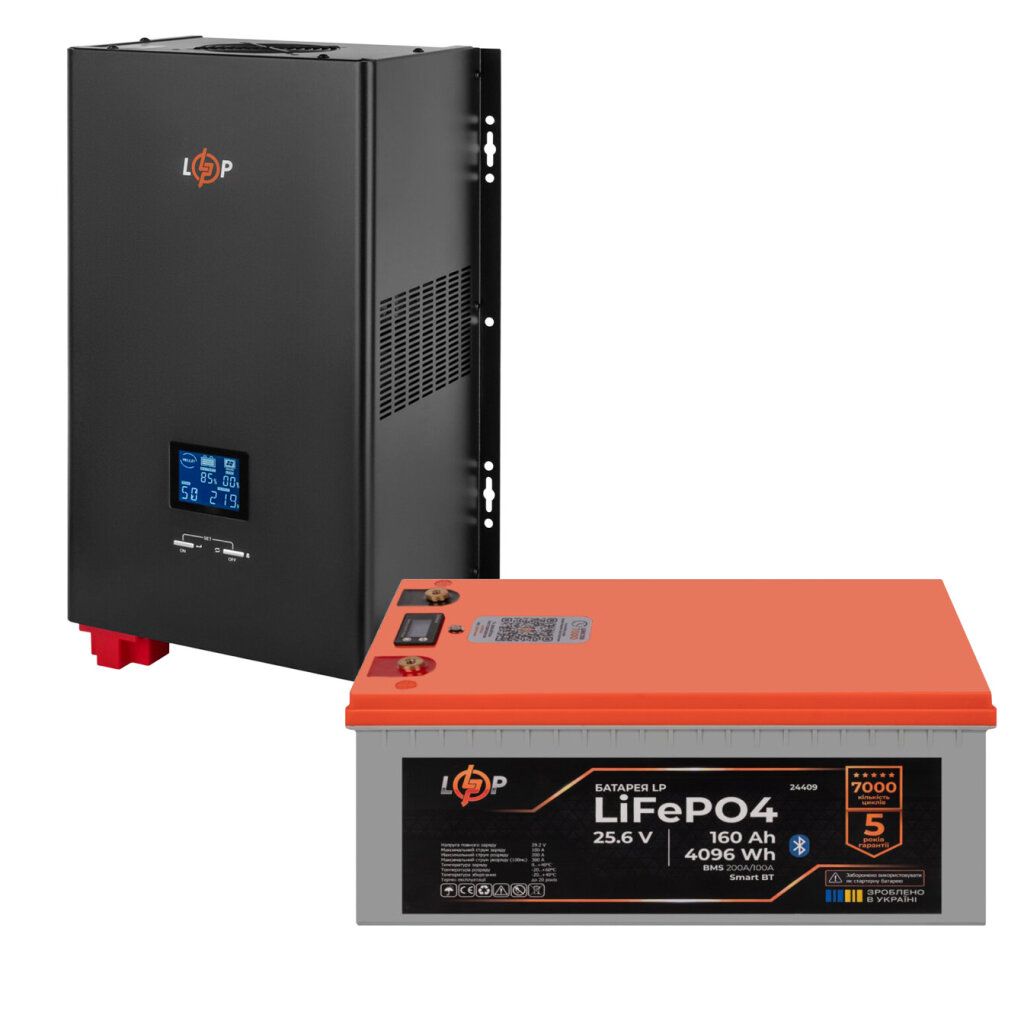 Комплект резервного живлення LogicPower 3600W + літієва (LiFePO4) батарея 5888Wh
