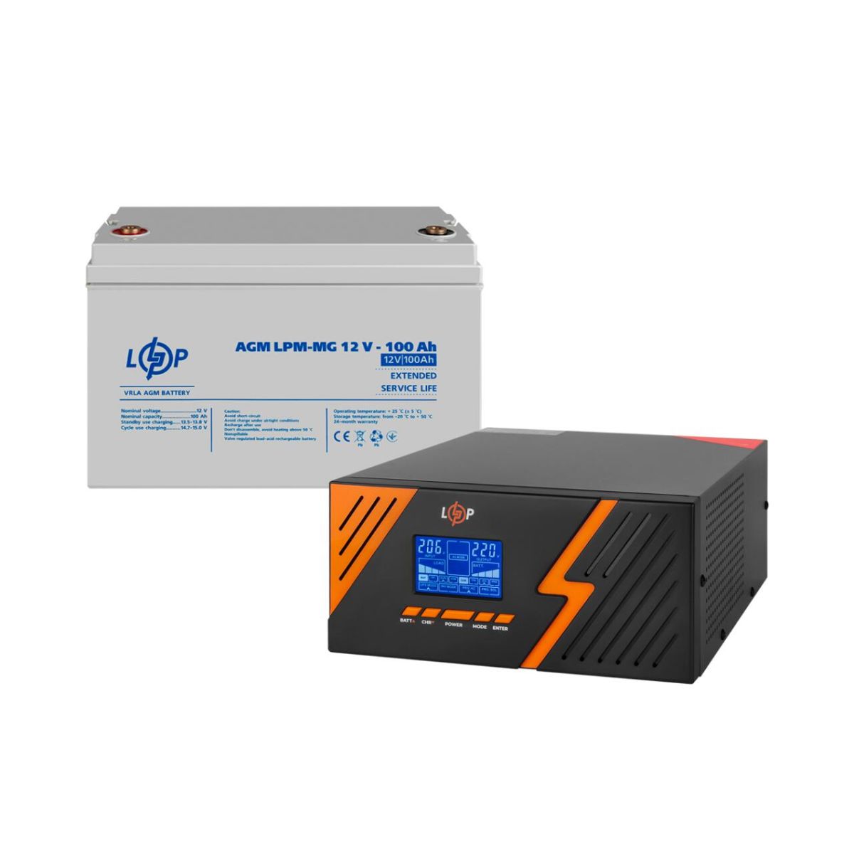 Комплект резервного живлення LP (LogicPower) ДБЖ + мультигелева батарея (UPS B1500 + АКБ MG 1200Wh)