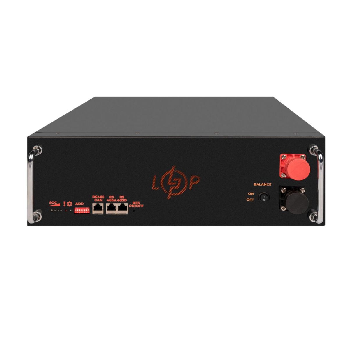 Акумулятор LP LiFePO4 51,2V - 100 Ah (5120Wh) (BMS SP 100A/50А) RM RS485/CAN LCD BL