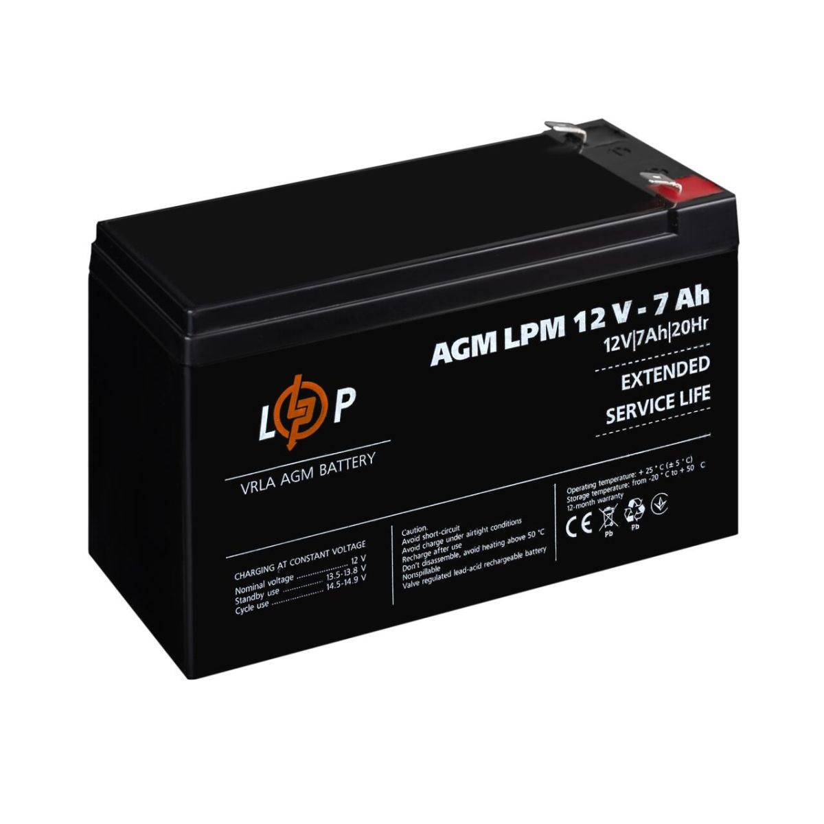 Акумулятор AGM LPM 12V - 7 Ah