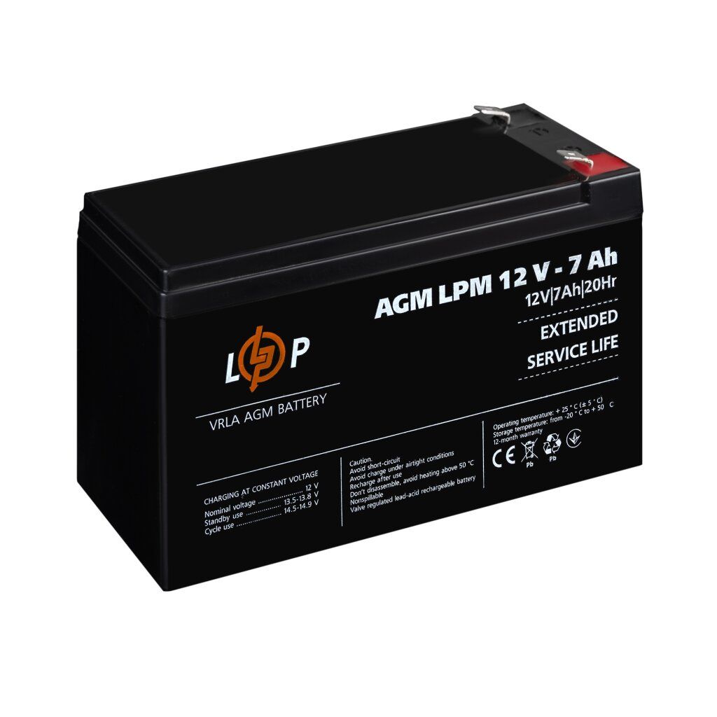 Акумулятор AGM LPM 12V - 7 Ah
