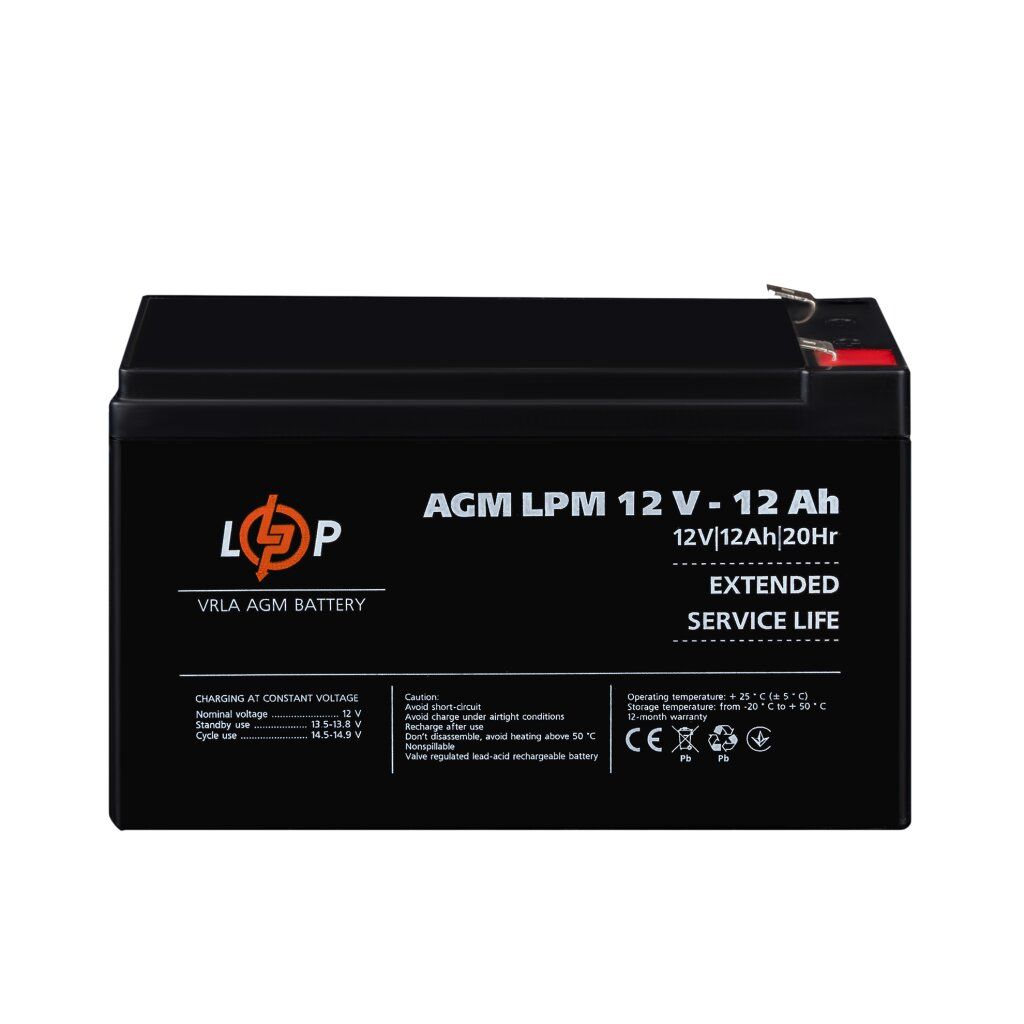 Акумулятор AGM LPM 12V - 12 Ah