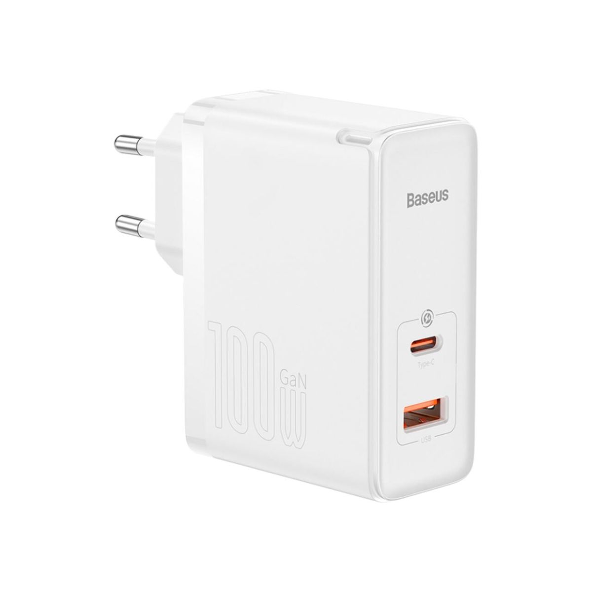 Мережевий зарядний пристрій Baseus GaN5 Pro 2 порта, USB + Type-C 100W Белый (CCGP090202)