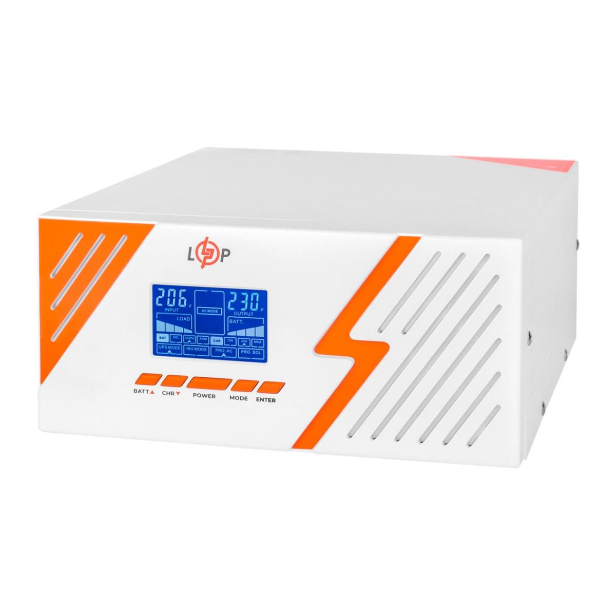 ДБЖ з правильною синусоїдою 12V LPM-PSW-1500VA (1050Вт) White