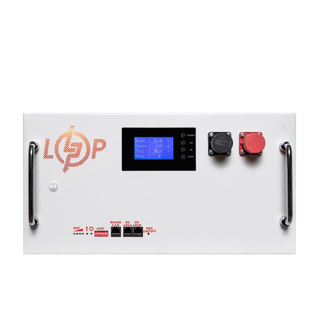 Акумулятор LP LiFePO4 51,2V - 315 Ah (16128Wh) (BMS SP 200A/100А) RM RS485/CAN LCD WH