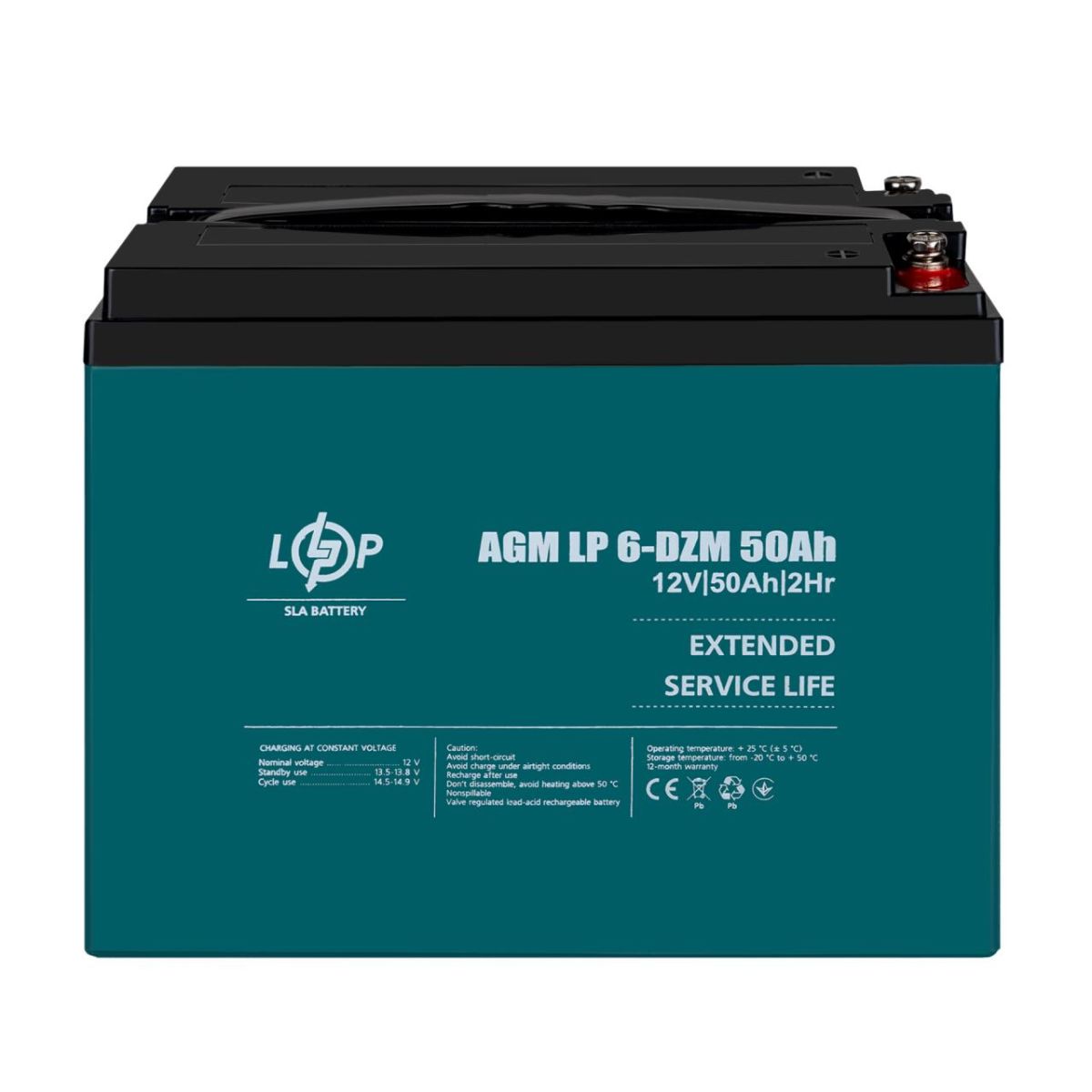 Тяговий свинцево-кислотний AGM акумулятор LP 6-DZM-50 Ah
