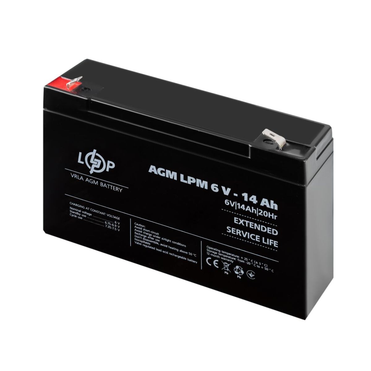 Акумулятор AGM LPM 6V - 14 Ah