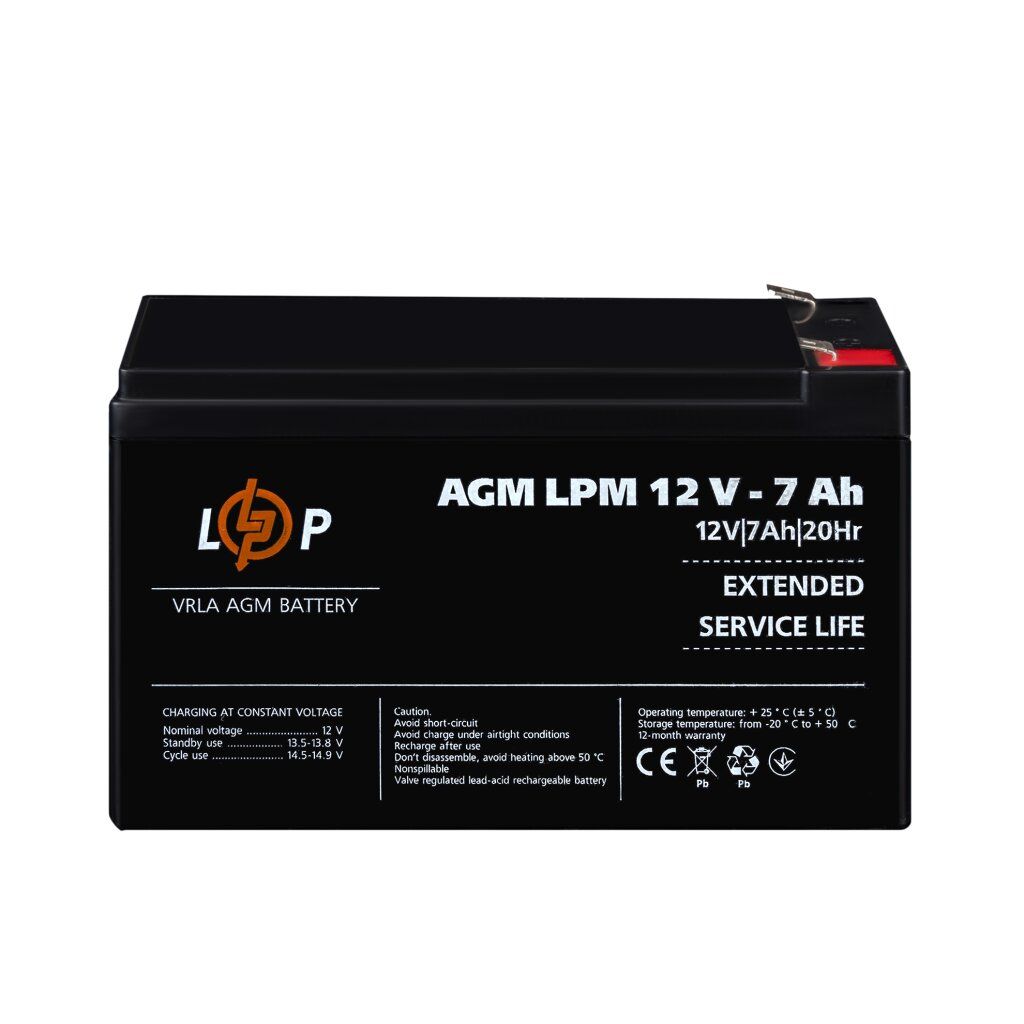 Акумулятор AGM LPM 12V - 7 Ah