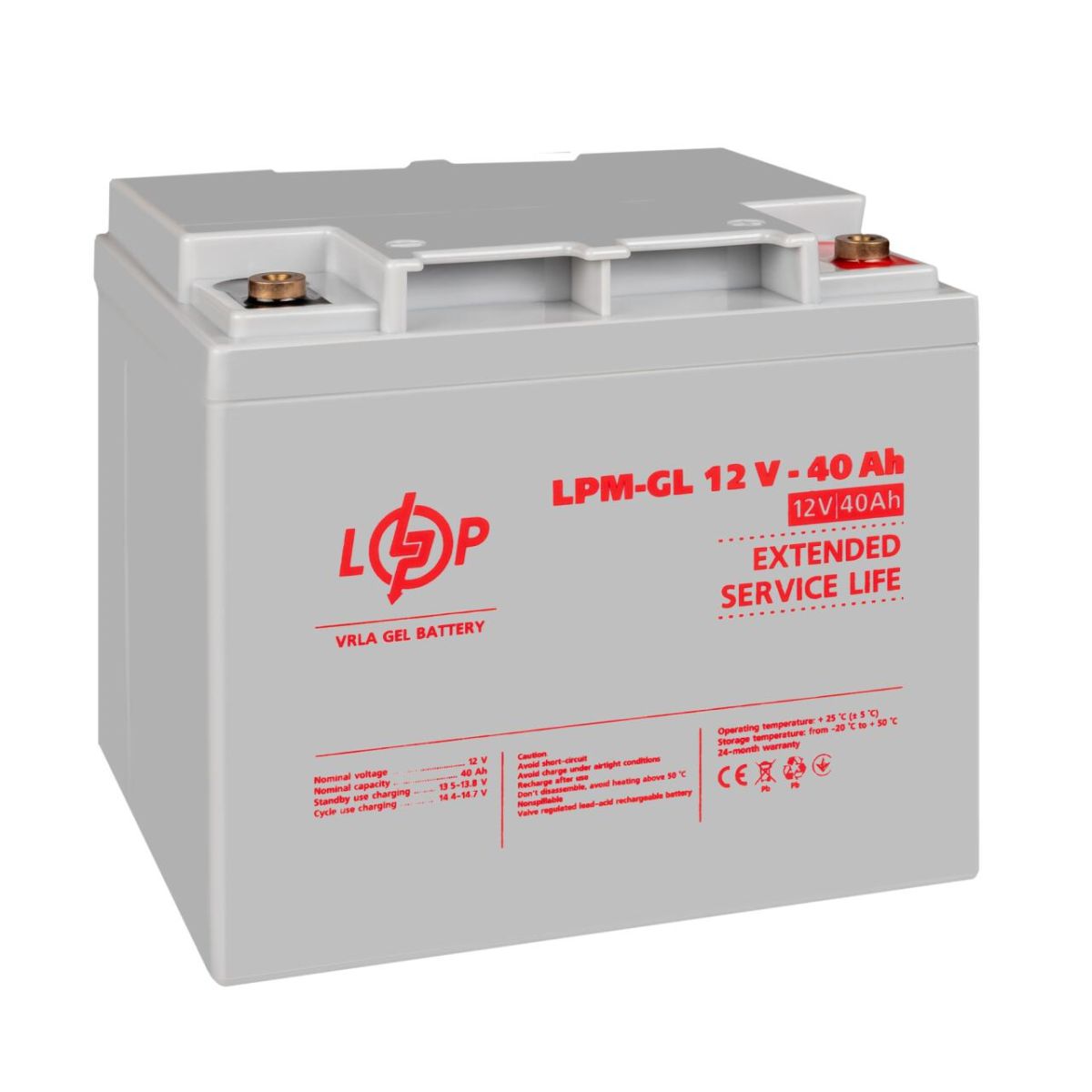 Акумулятор гелевий LPM-GL 12V - 40 Ah