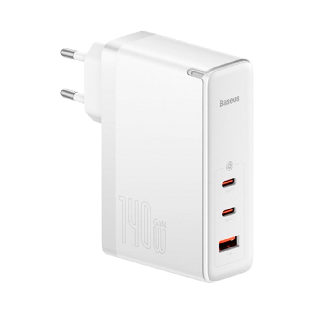 Мережевий зарядний пристрій Baseus GaN5 Pro 3 порта, USB + Type-C 140W Белый (CCGP100202)