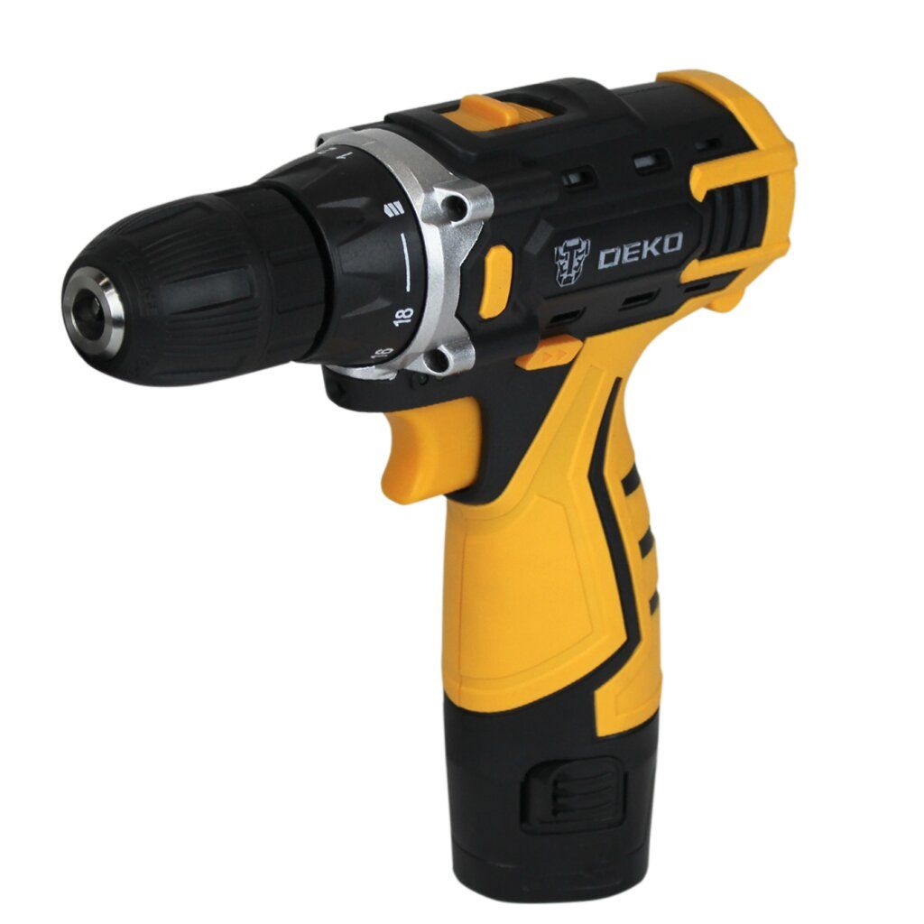 Акумуляторний шуруповерт + набір 104 інструментів в кейсі DEKO 12182