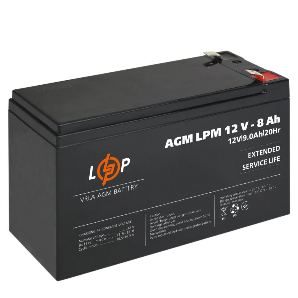 Акумулятор AGM LPM 12V - 8 Ah